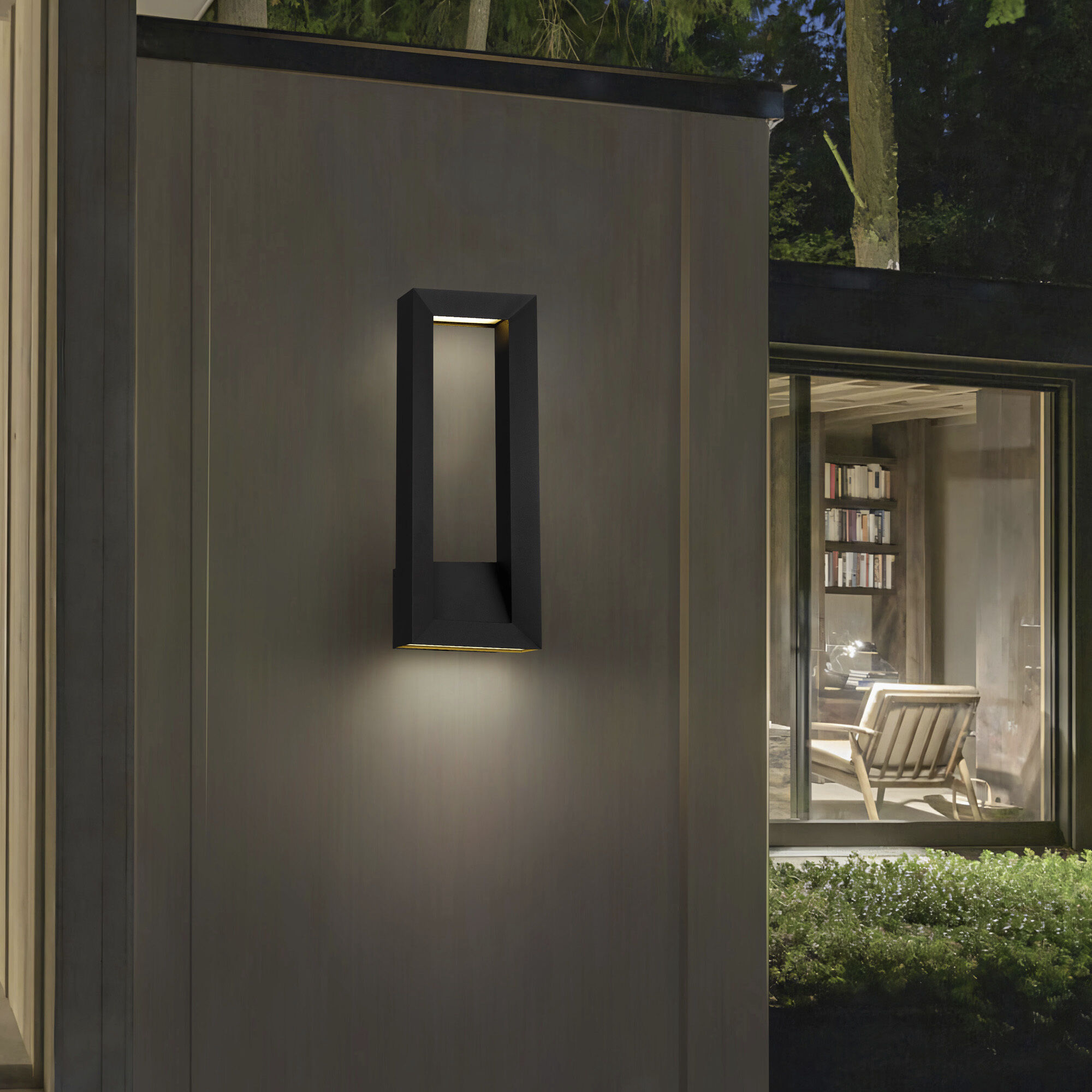 Paletto LED 28 inch Sand Black Outdoor Wall Sconce